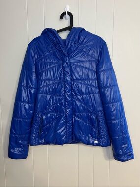 Lucy Royal Blue Quilted Puffer‎ Coat Size L